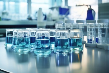 Poster - water samples in laboratory