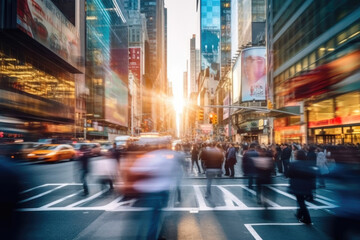 Capturing the Essence of New York City's Evening Commute