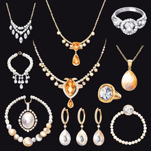 Set Of Women Necklaces And Bracelets