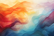 Abstract Background 3D shape wave colorful water color painting style