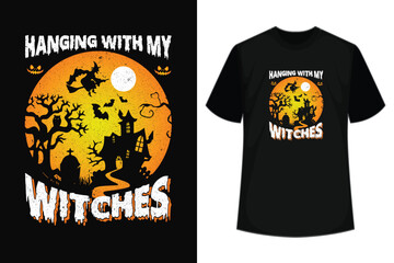 Wall Mural - Hanging with my witches - Scary Halloween T-Shirt