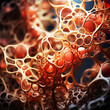  Intricate structure with alveoli. AI generated