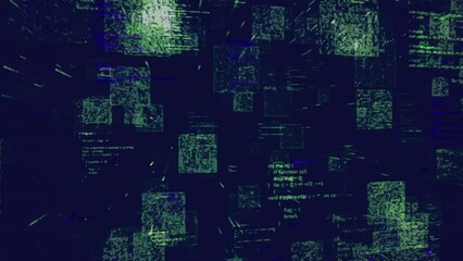 Poster - Abstract technological digital background. Animation. Circuit board, concept of artificial intelligence.