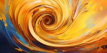 Abstract Orange And Yellow Vortex Ai Generated 