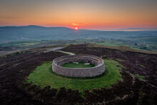 Aerial View Of Grianan Of Aileach, County Donegal, Ireland  