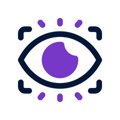 eye screener dual tone icon. vector icon for your website, mobile, presentation, and logo design.