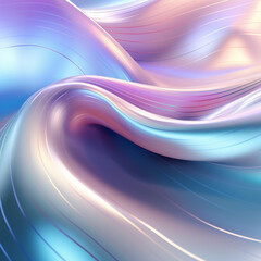 Leinwandbilder - 3D illustration of holographic surface. Iridescent abstract background.
