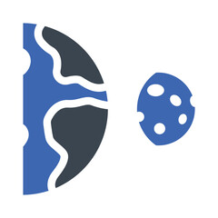 Wall Mural - Earth moon orbit Icon