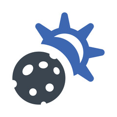 Wall Mural - Astronomy eclipse Icon