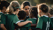 © Stockgiu - A multi ethnic group of elementary school children practicing soccer outdoors generated by AI