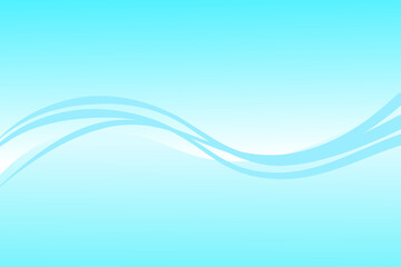 Wall Mural - abstract blue background water curve wave vector. soft smooth flow line light bright template presen