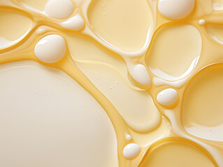 Wall Mural - Oily and creamy emulsion, macro background