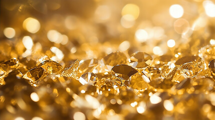Wall Mural - Abstract Macro Close Up Selective Focus Pure Gold Golden Background