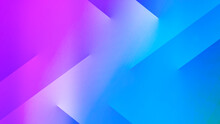 Pink Purple Blue Cyan Lilac Abstract Gradient Background For Design. Geometric Figures. Stripes, Lines, Triangles, Squares. Color Gradient. Futuristic Modern Background. Light And Dark Shades. Banner