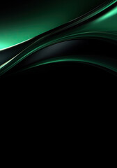Wall Mural - Abstract background waves. Black, blue and green abstract background