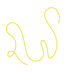 Canvas Print - Yellow Long Thread Vector Illustration 