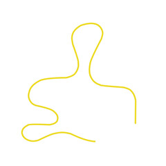 Sticker - Yellow Long Thread Vector Illustration 