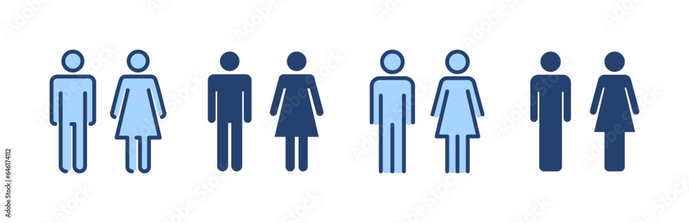 Man and woman icon vector. male and female sign and symbol. Girls and ...