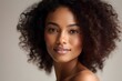 © CrioStudio - 10~20代の黒人女性のポートレート　白背景　with generative ai