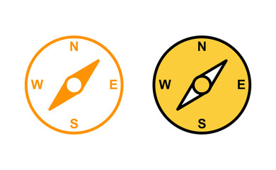 Wall Mural - Compass icon set for web and mobile app. arrow compass icon sign and symbol