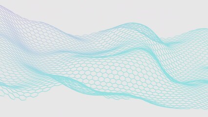 Poster - Abstract hexagonal grid background, 3d rendering.