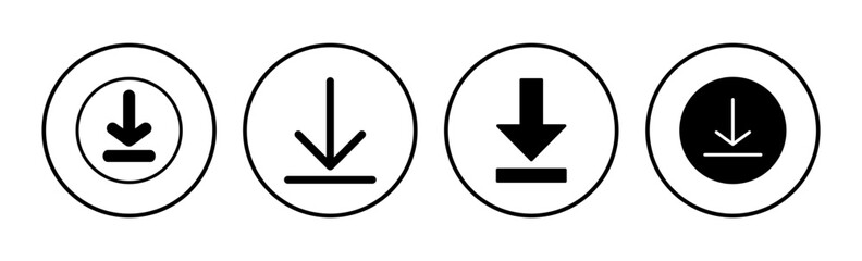Download icon vector. Downloading vector icon