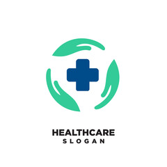 Wall Mural - HealthCare Logo Design. suitable for your health care company or hospital. healthcare minimalist design logo. stylish vector logo