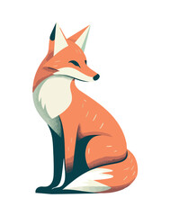 Wall Mural - fox animal wild icon