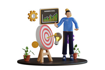 Poster - business goal 3d Illustration