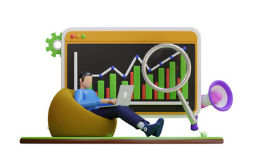 Poster - Business growth 3d Illustration