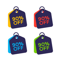 Canvas Print - Set of 90 Percent Off Tag Labels