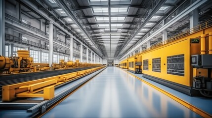 Poster - Assembly line in production line of vehicle manufacturer factory.