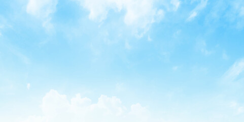 Wall Mural - international day for the preservation of the ozone layer concept: beauty white cloud and clear blue