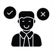 employee discision glyph icon design style