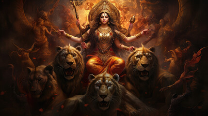 Wall Mural - Goddess Durga mata