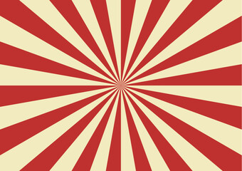 Circus background with retro rays layout, vintage sunbeam burst. Party invitation, carnival or Chapiteau circus ticket ray pattern, stripped vector background. Fair poster sunburst cover or backdrop