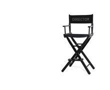Directors Chair Isolated On A White Background. Space For Text. Vacant Chair. The Concept Of Selection And Casting.