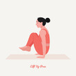 Lift Up pose. Young woman practicing Yoga pose. Woman workout fitness, aerobic and exercise