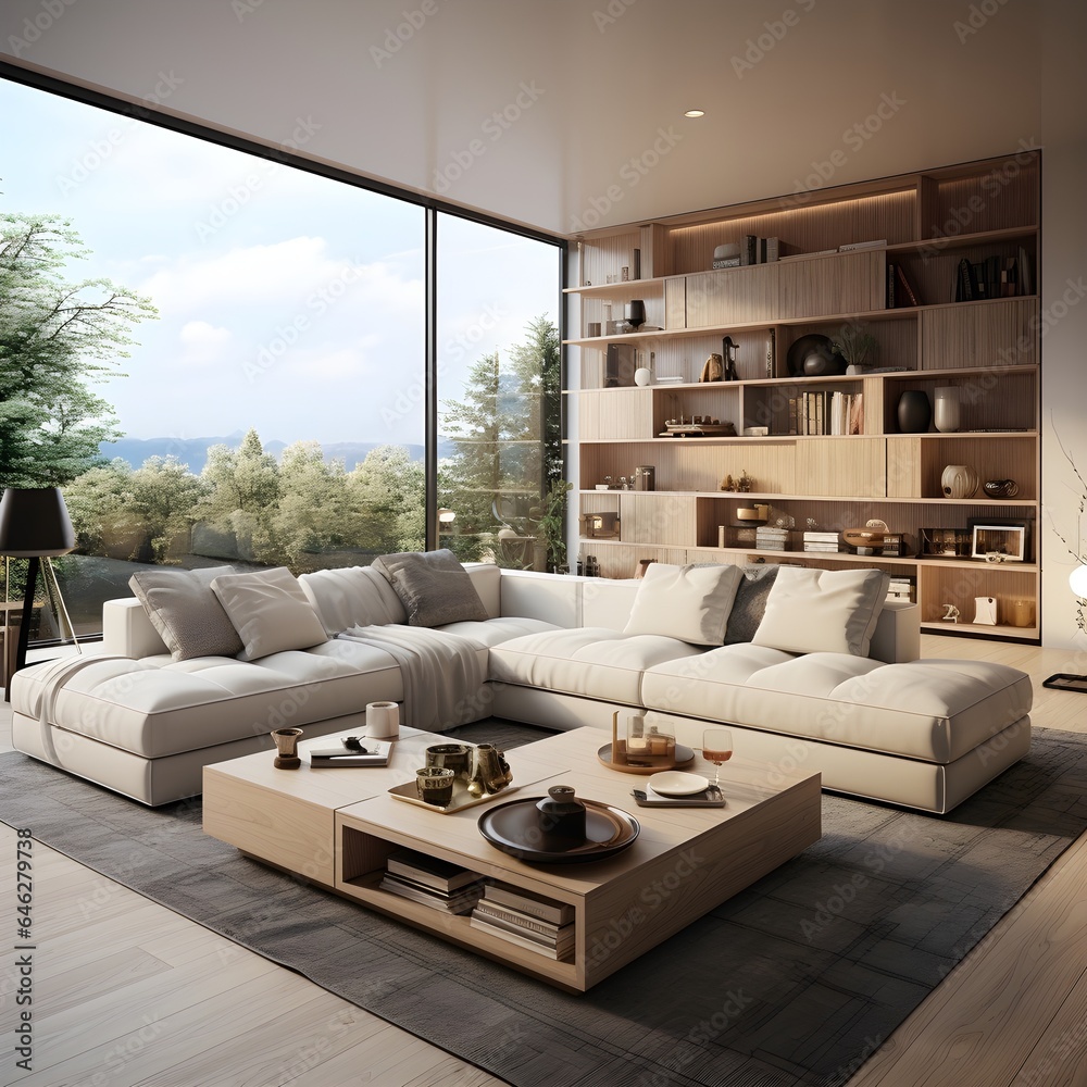 This living room is a harmonious blend of various interior design ...