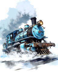 Steam locomotive with steam engine