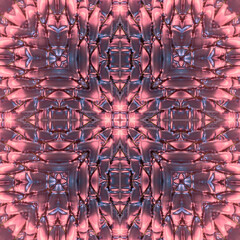 Poster - 3d rendering digital illustration of a symmetrical pattern of air-inflated metallized cylinders wrapped in steel wire