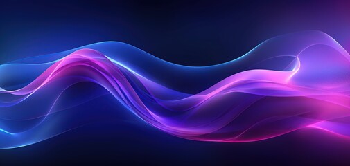 Curvy and blurred purple and blue lines, Abstract knife-like lines on dark backgrounds