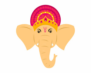 Wall Mural - Happy Ganesh Chaturthi of Indian festival for banner, template, post, and invitation card design