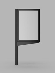 Wall Mural - blank digital floor standing sign holder totem poster light advertising display stand. 3d illustrati