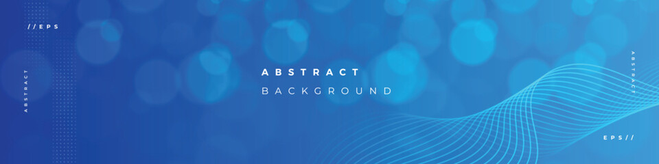 Wall Mural - Linkedin banner abstract background, Linkedin header bokeh template