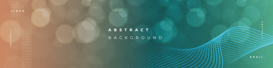 Wall Mural - Linkedin banner gradient abstract background, Linkedin banner bokeh template