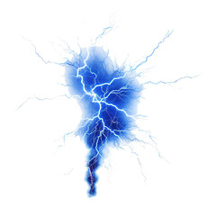 Poster - Lightning, electric lightning strike blue