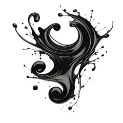 Aufkleber - Splashes of black paint