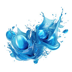 Poster - Splashes of blue paint