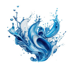 Poster - Splashes of blue paint